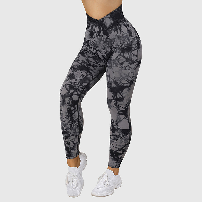 Nahtlose Tie-Dye-Leggings für Damen